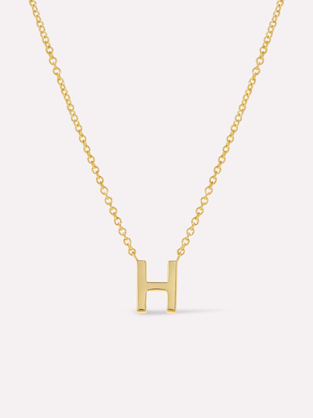 Gold Initial Necklace - Letter Necklace | 14K Gold on Sterling Silver