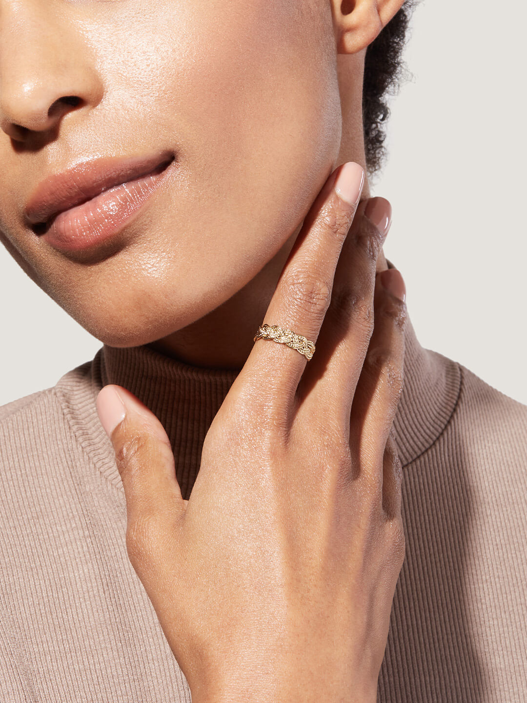Band Ring - Chloe | 14K Gold on Brass