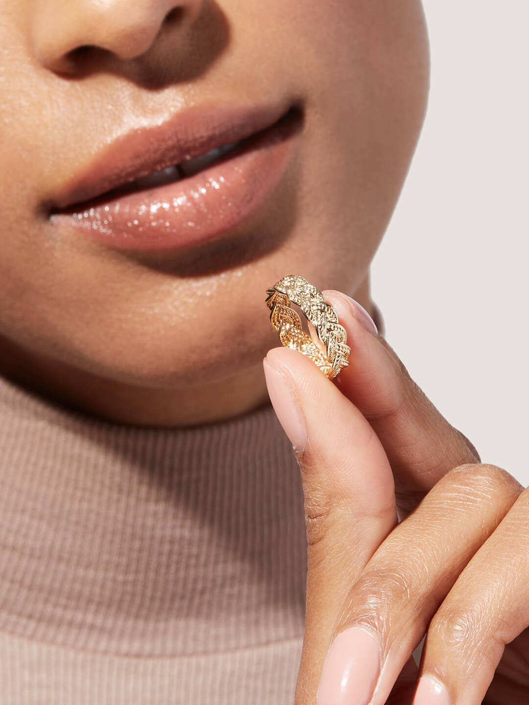 Band Ring - Chloe | 14K Gold on Brass