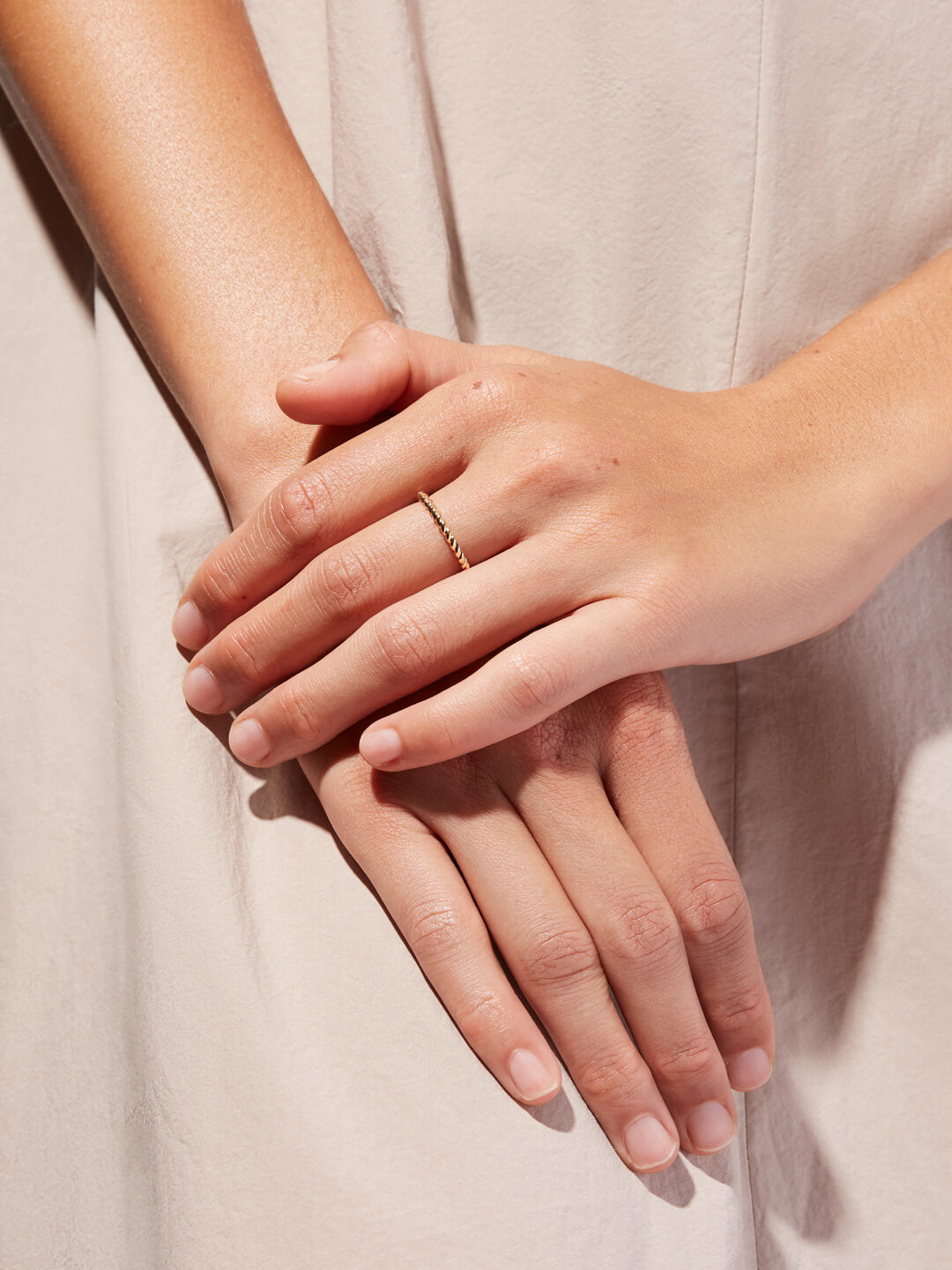 Twisted Adjustable Ring - Rope Mini | 14K Gold on Brass