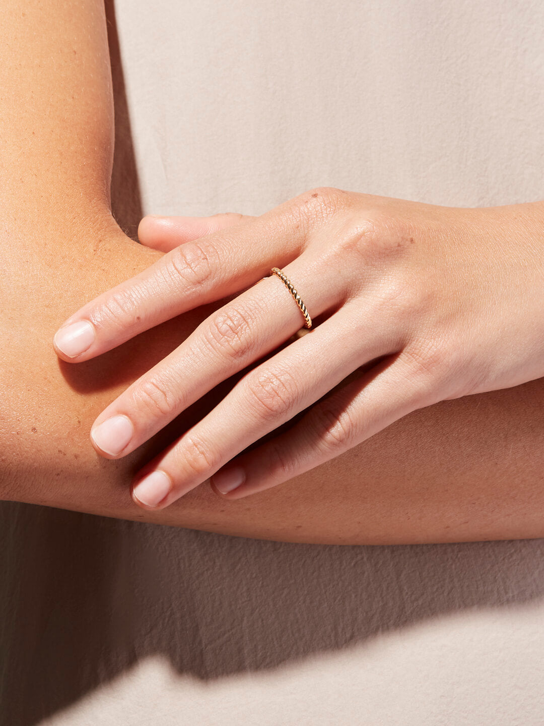 Twisted Adjustable Ring - Rope Mini | 14K Gold on Brass