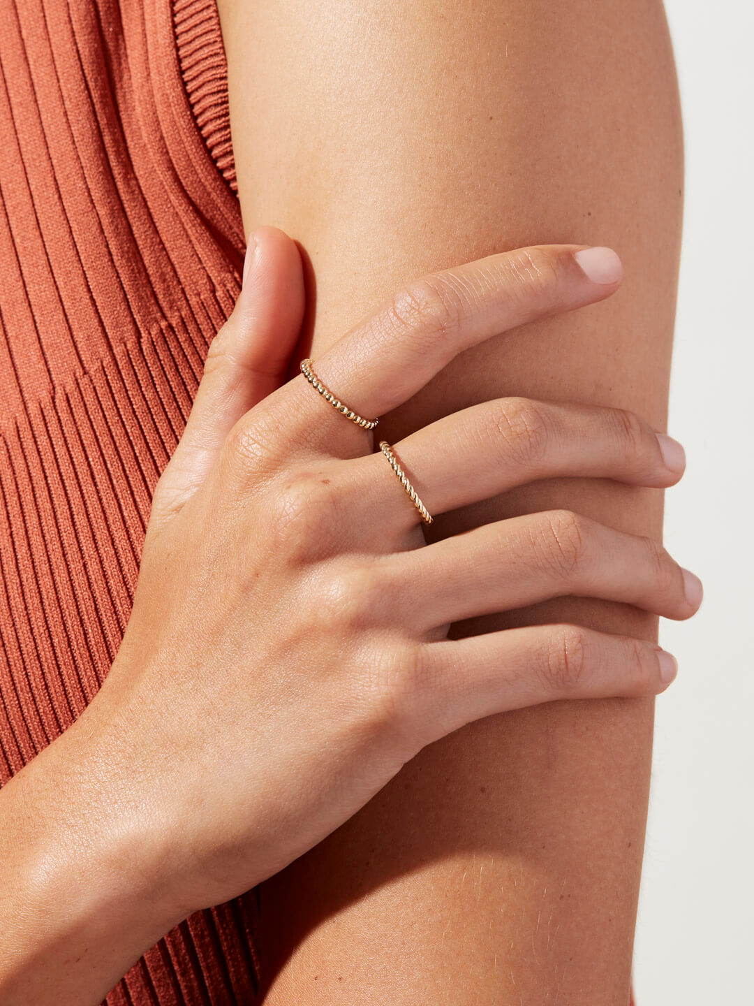 Twisted Adjustable Ring - Rope Mini | 14K Gold on Brass