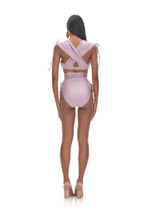 Menasa High Rise Bikini Top | Lilac