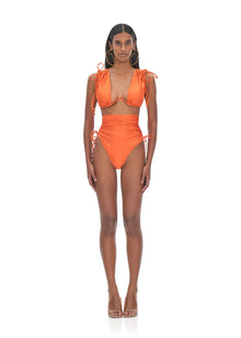 Menasa High Rise Bikini Top | Orange