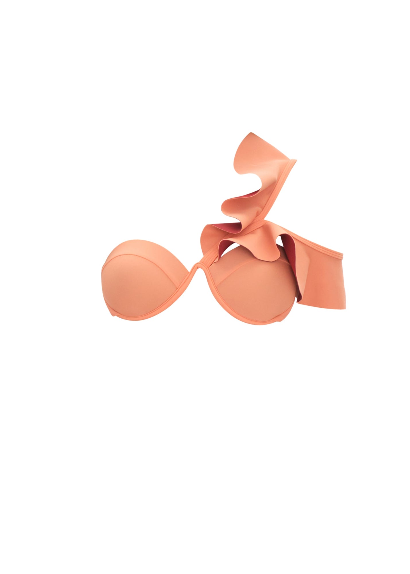 Kiara High Rise Bikini Top | Apricot