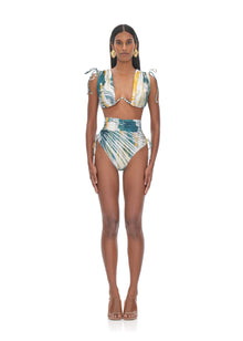 Menasa High Rise Bikini Bottom | Abstract Bark