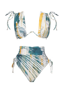 Menasa High Rise Bikini Bottom | Abstract Bark