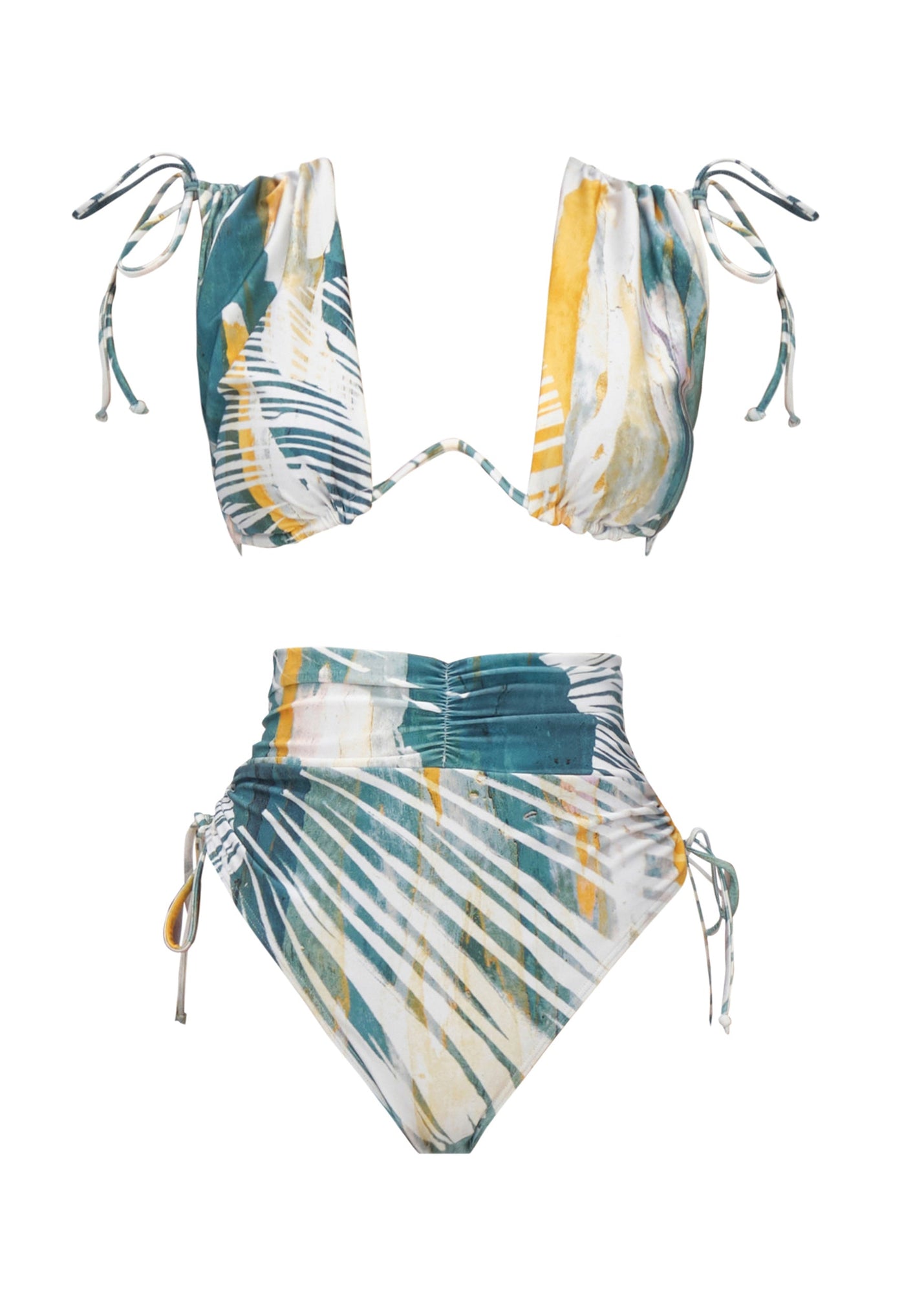 Menasa High Rise Bikini Bottom | Abstract Bark