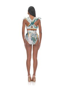 Menasa High Rise Bikini Bottom | Abstract Bark