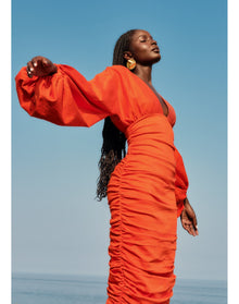 Anida Dress | Red Coral