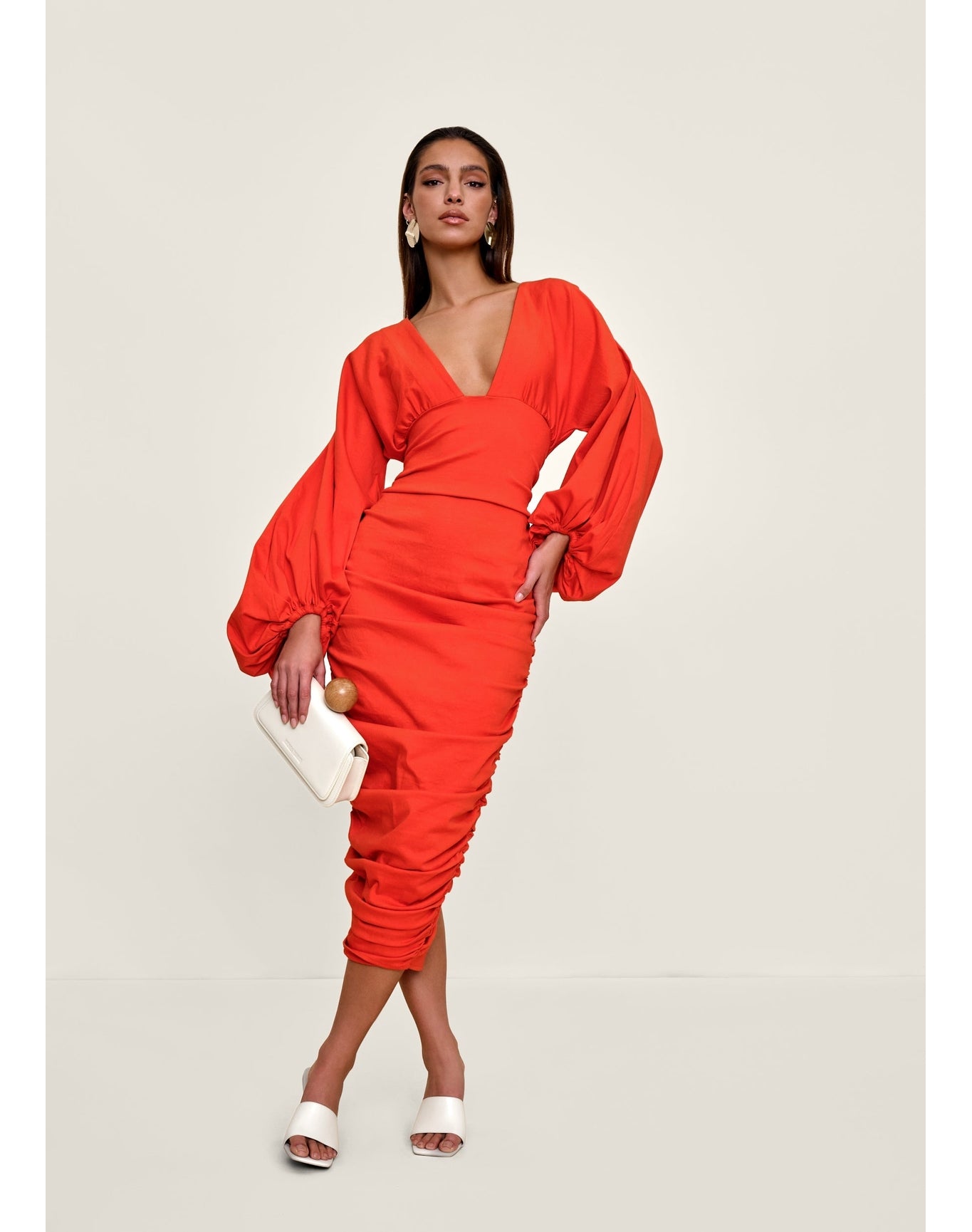 Anida Dress | Red Coral