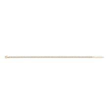 Lab Grown White Sapphire Tennis Anklet Vermeil Yellow Gold