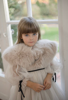 Anna Beige Fur Capelet