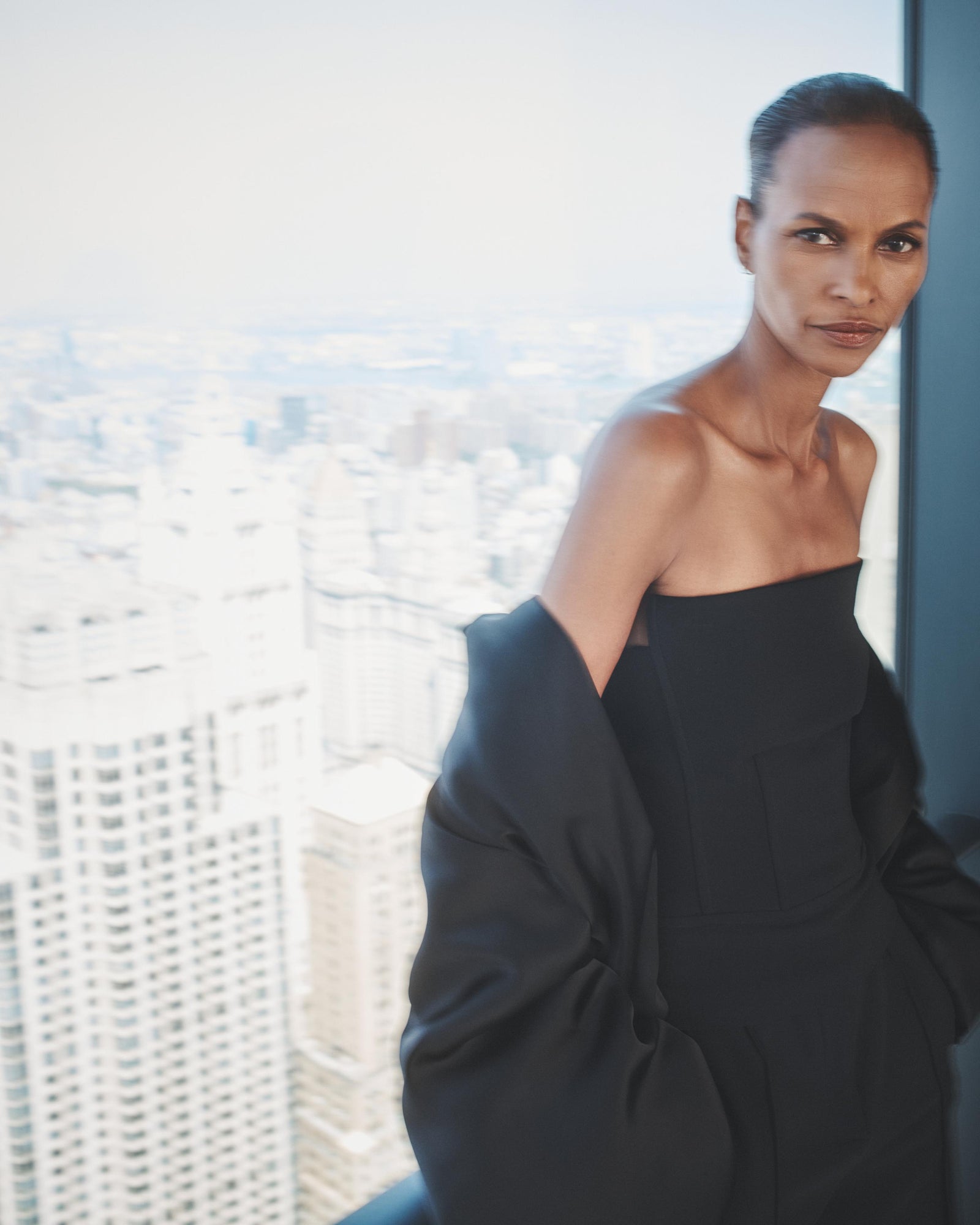 Double Face Architectural Bustier | Black