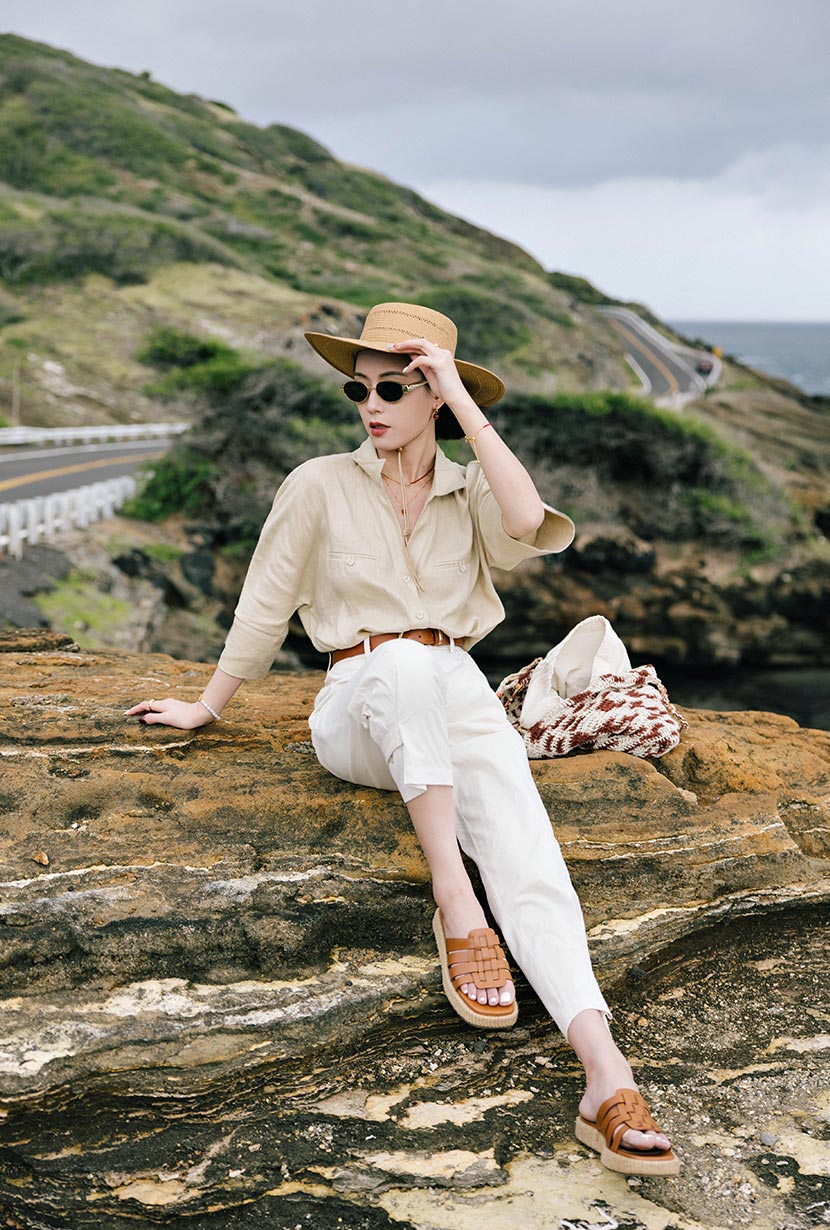 Antoine Linen Blouse | Beige