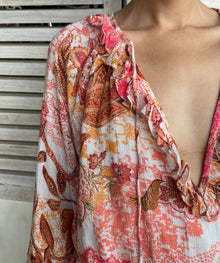 Hemant & Nandita | Amal Short Dress | Pink/White