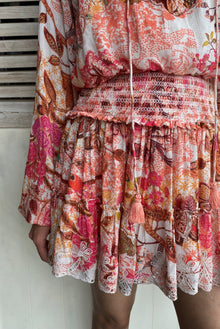 Hemant & Nandita | Amal Short Dress | Pink/White