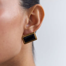 Archer Rectangle Earrings | Gold-Plated on Brass