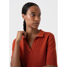 Archive Knit Polo | Women | Burnt Sienna