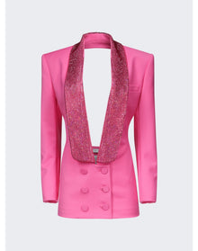 Area | Women | Crystal Embellished Tuxedo Dress | Carmine Rose