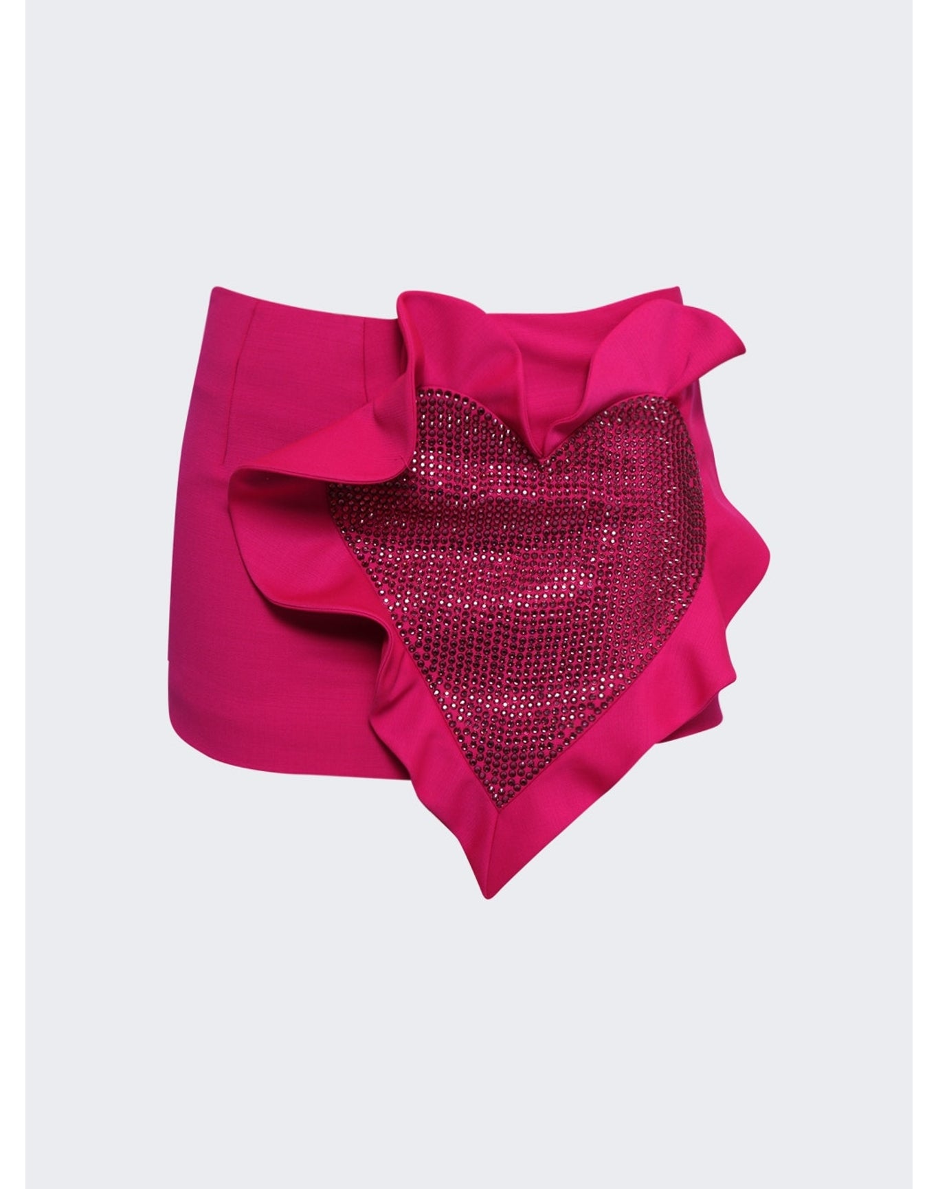 Area | Women | Heart Ruffle Mini Skirt | Fuchsia Pink