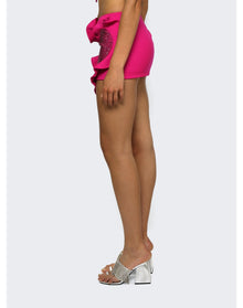 Area | Women | Heart Ruffle Mini Skirt | Fuchsia Pink