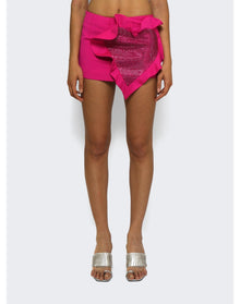 Area | Women | Heart Ruffle Mini Skirt | Fuchsia Pink