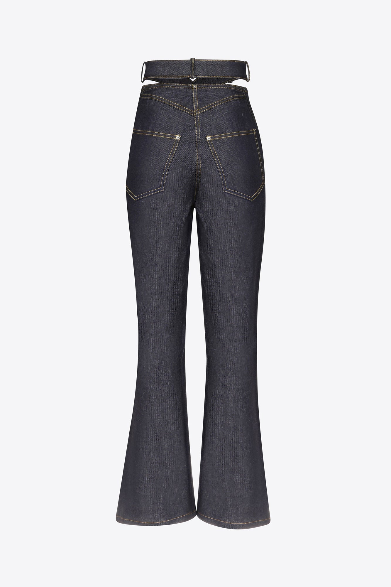 Raw Denim Butterfly Cropped Jean | Dark Indigo