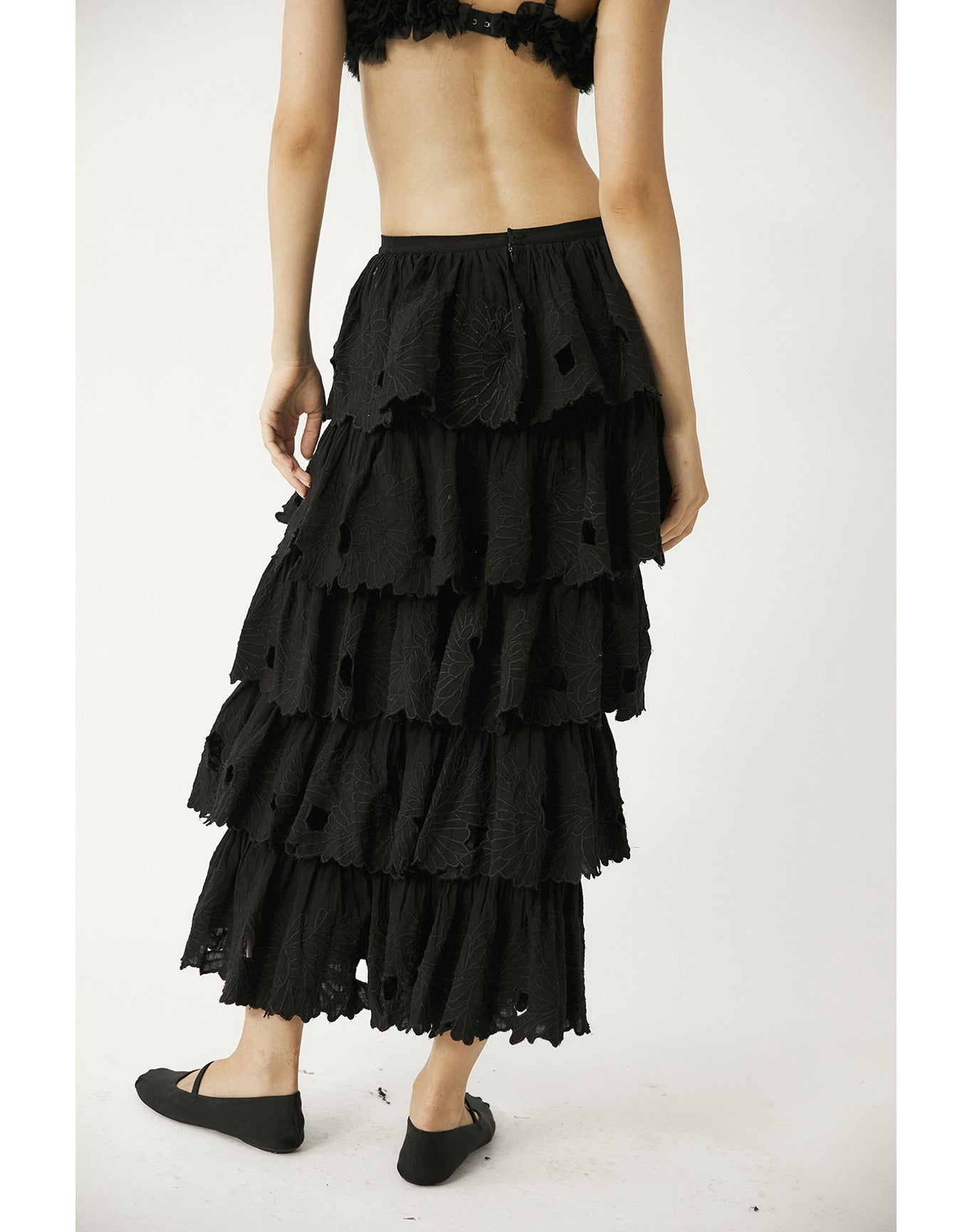 Ares Embroiderd Skirt | Black
