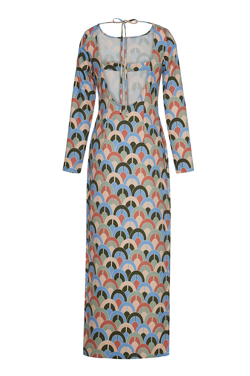 Aria Dress | Geo Dew Moss