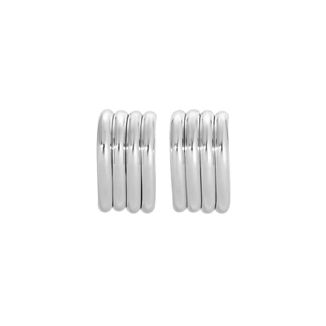 Aria Statement Earrings | Silver Plated