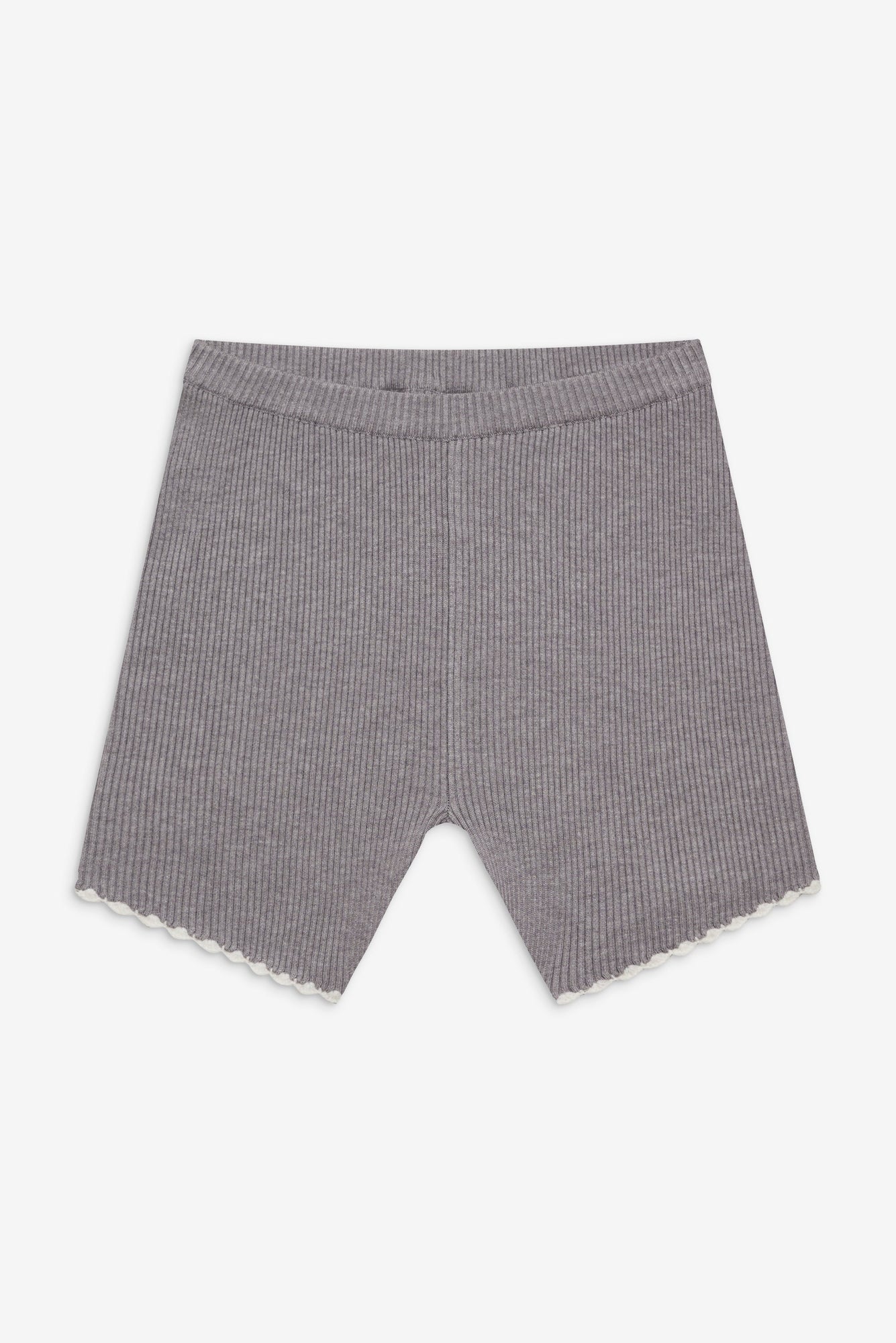Ariel ribbed knit shorts rain cloud grey
