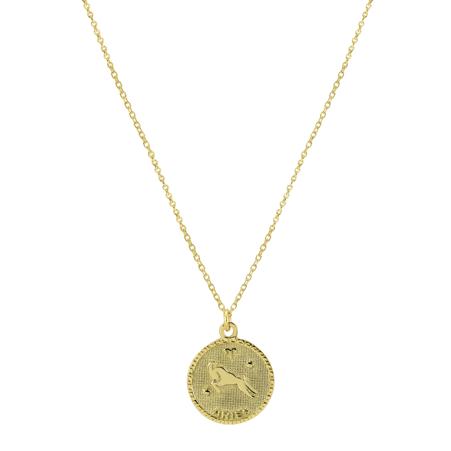 The Zodiac Medal Necklace | Gold Vermeil & Sterling Silver