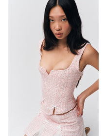 Arlo Corset | Baby Pink Tweed