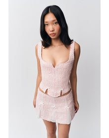 Arlo Corset | Baby Pink Tweed