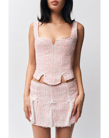 Arlo Corset | Baby Pink Tweed