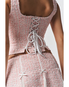 Arlo Corset | Baby Pink Tweed