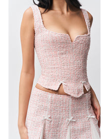Arlo Corset | Baby Pink Tweed