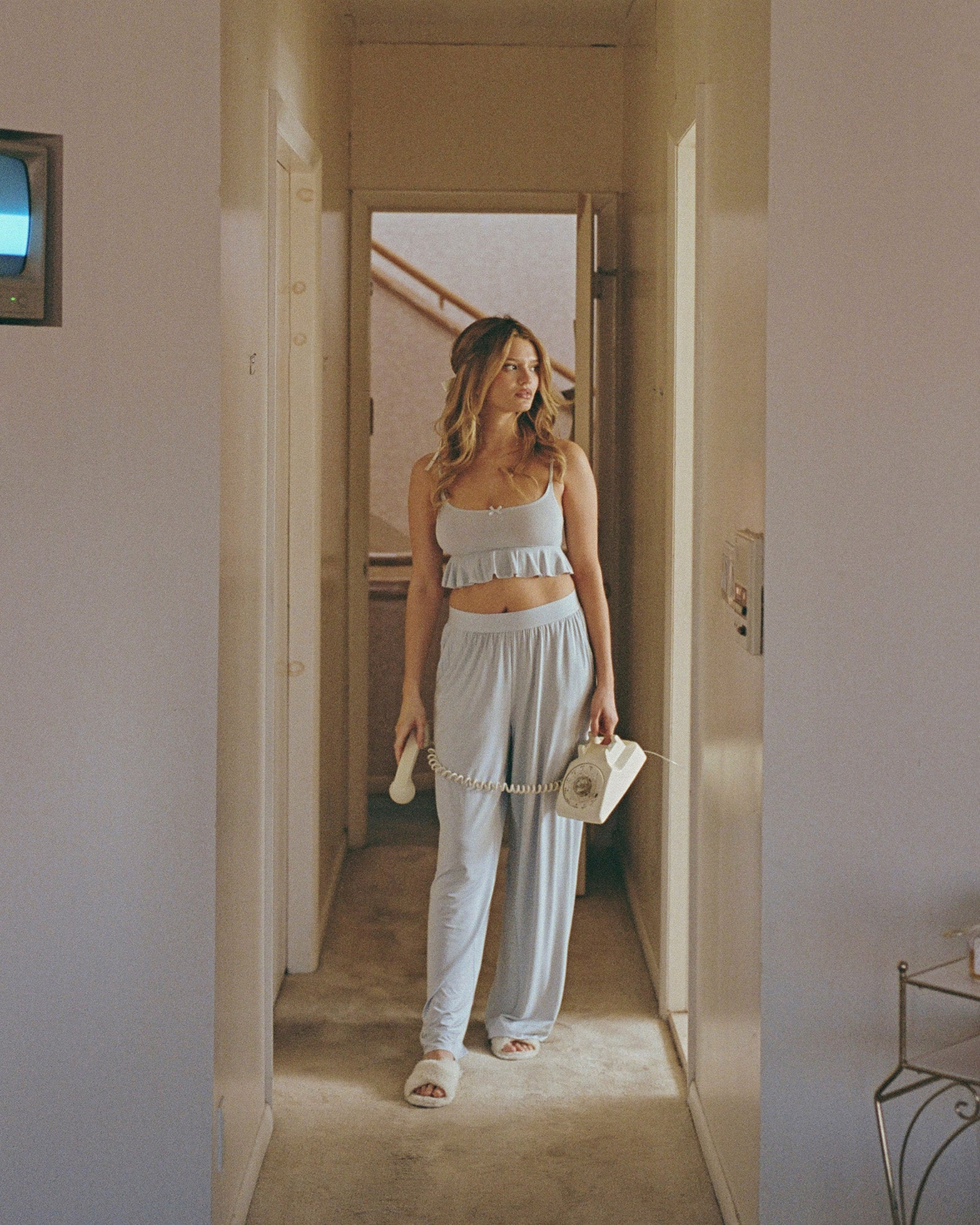 Babydoll Cropped Tank | Baby Blue