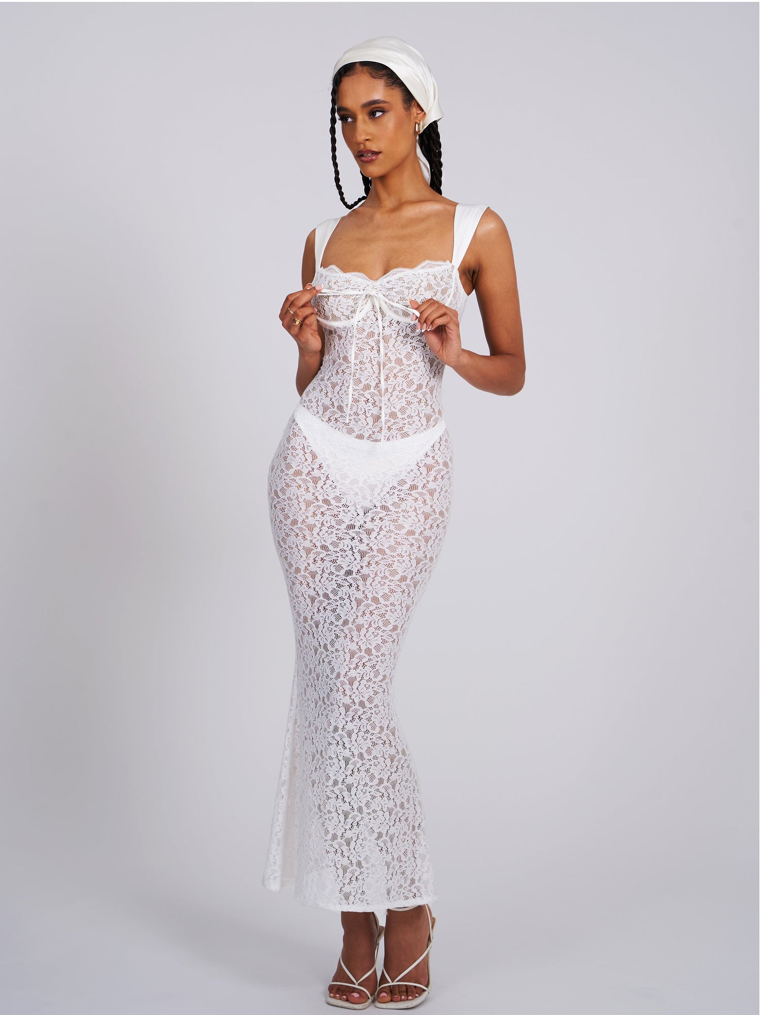 Veronica Lace Maxi Dress | White