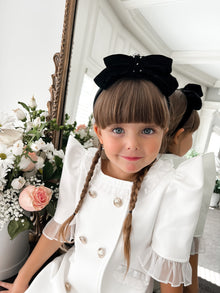 Audrey Black Velvet Headband