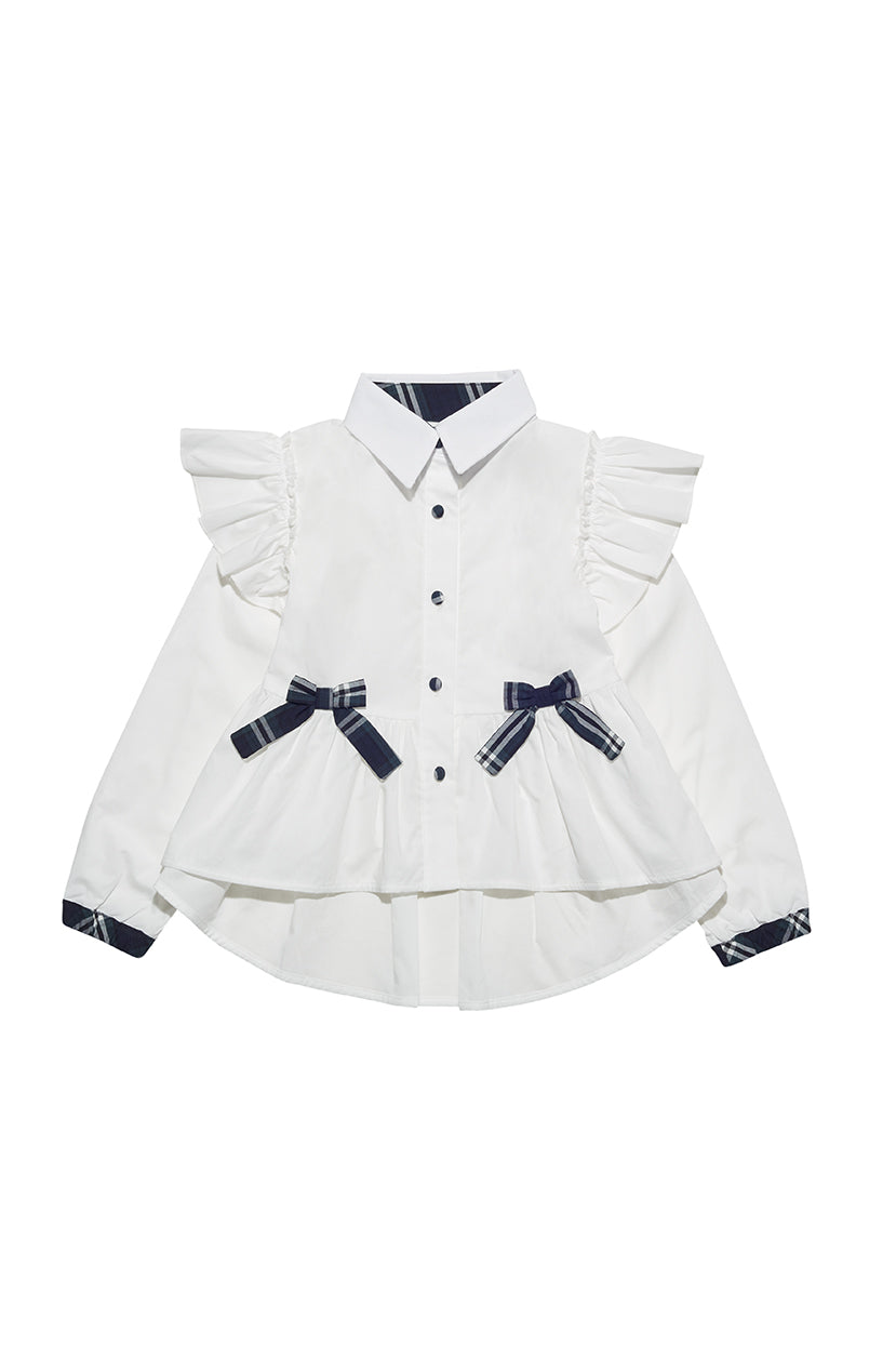 Girl | Aurora Top | White Plaid