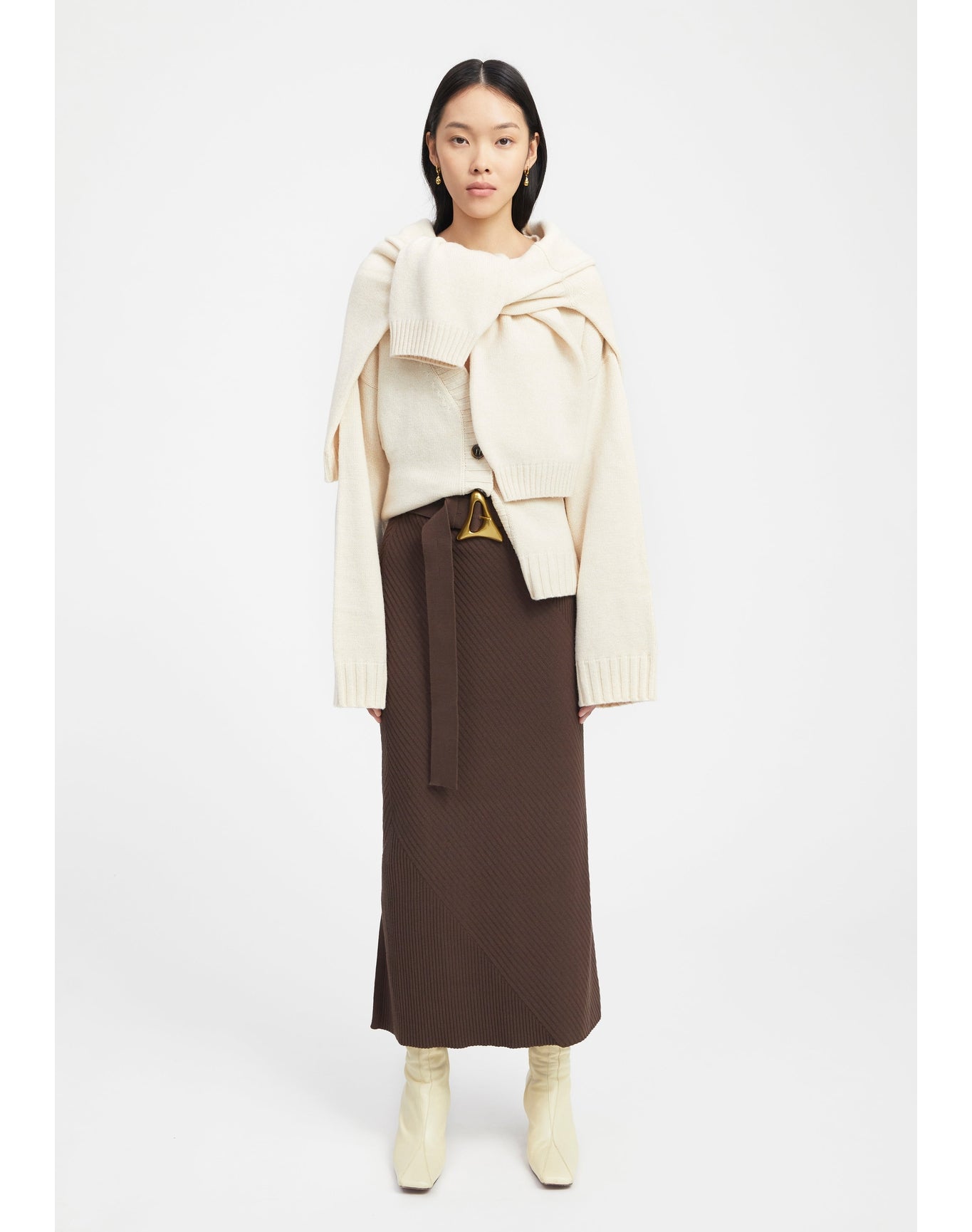 Avalon | Knitted Skirt | Dark Chocolate