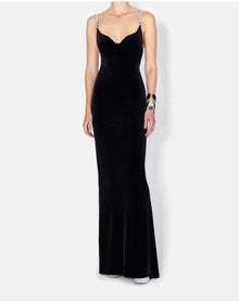 Avedon Globe Velvet Dress | Black