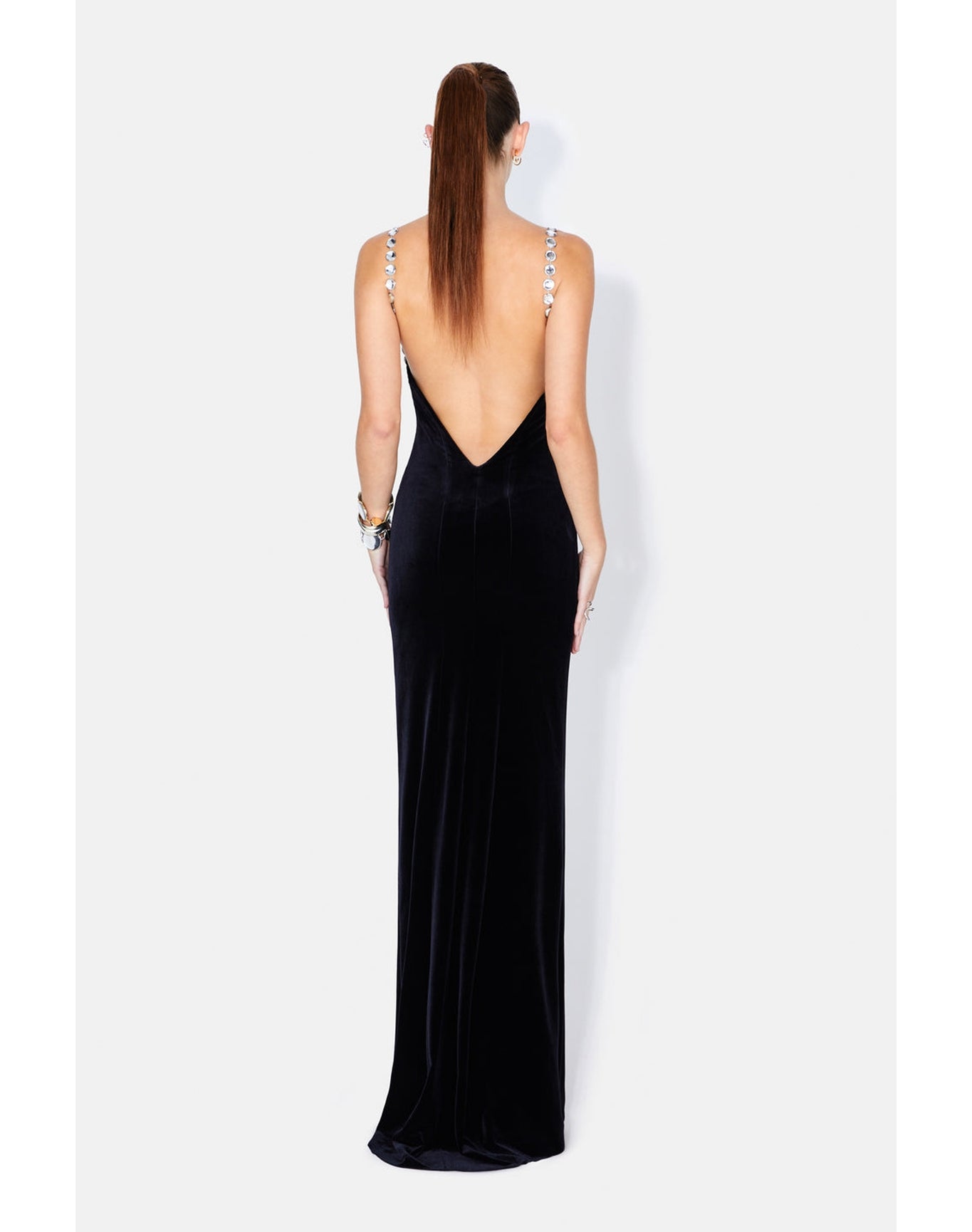 Avedon Globe Velvet Dress | Black