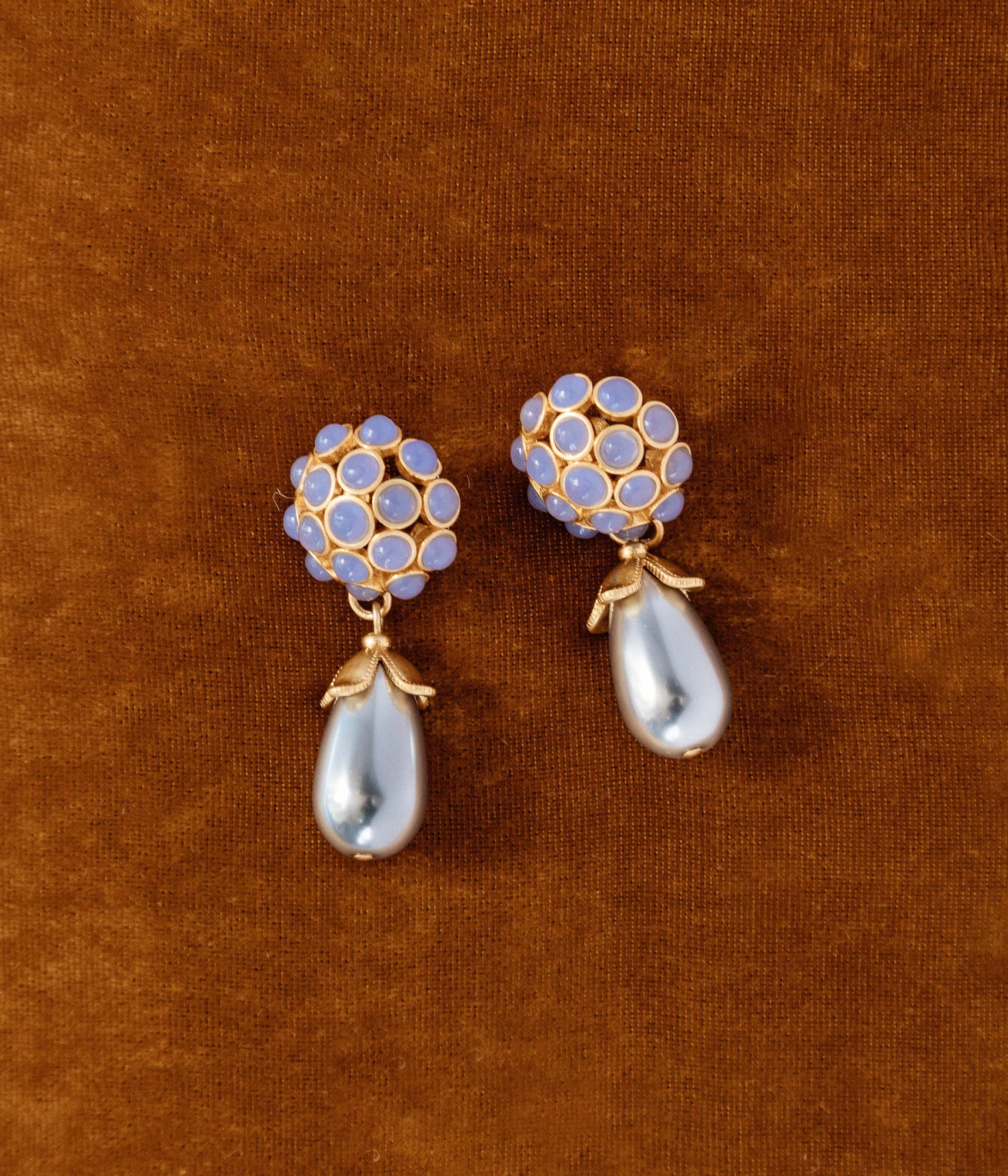 Avena Drop Earrings | Blue