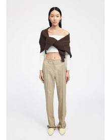 Aves | Slim Tailored Wool Pants | Clay