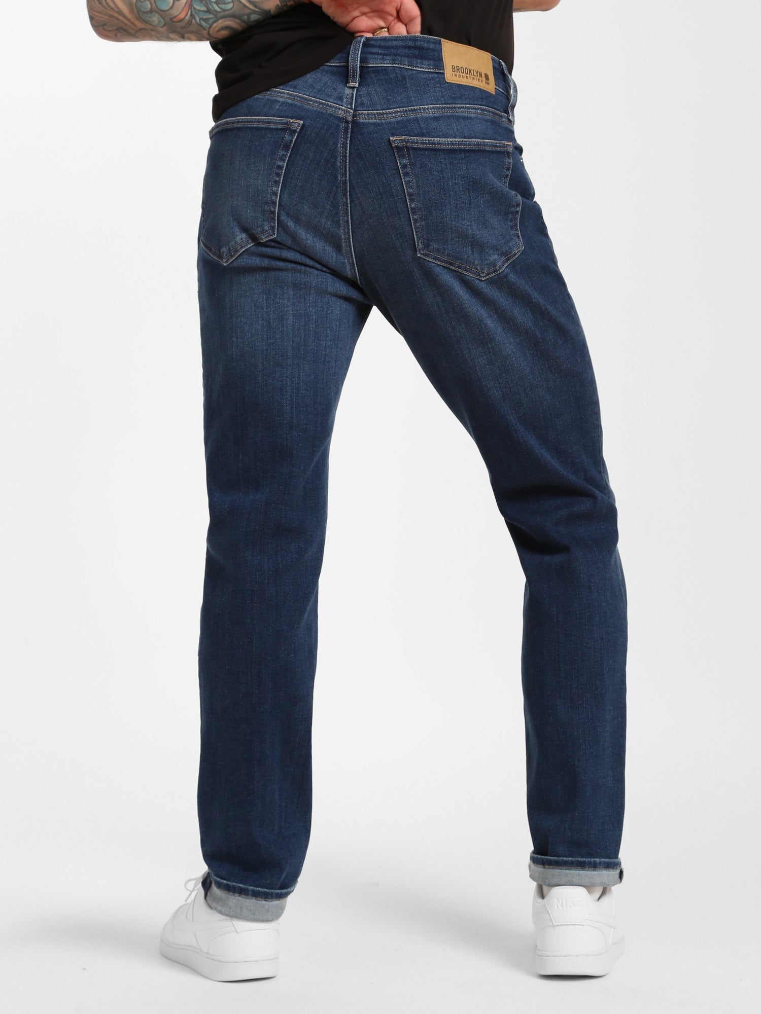 Mens | Franklin Athletic Fit Jeans | Dark Distressed Denim