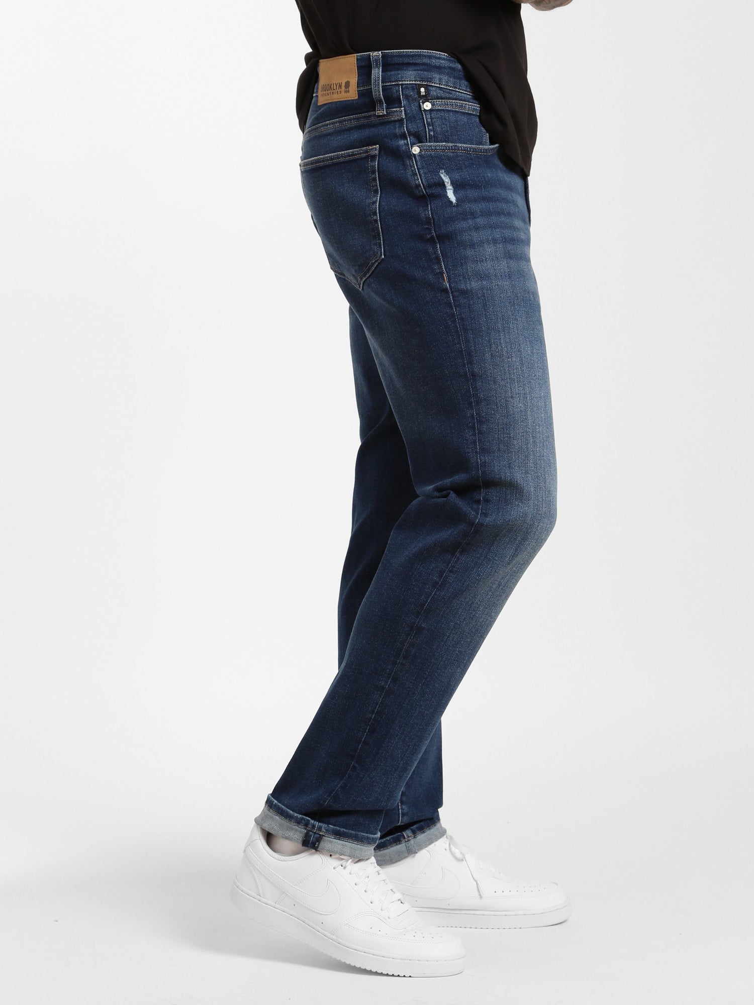 Mens | Franklin Athletic Fit Jeans | Dark Distressed Denim