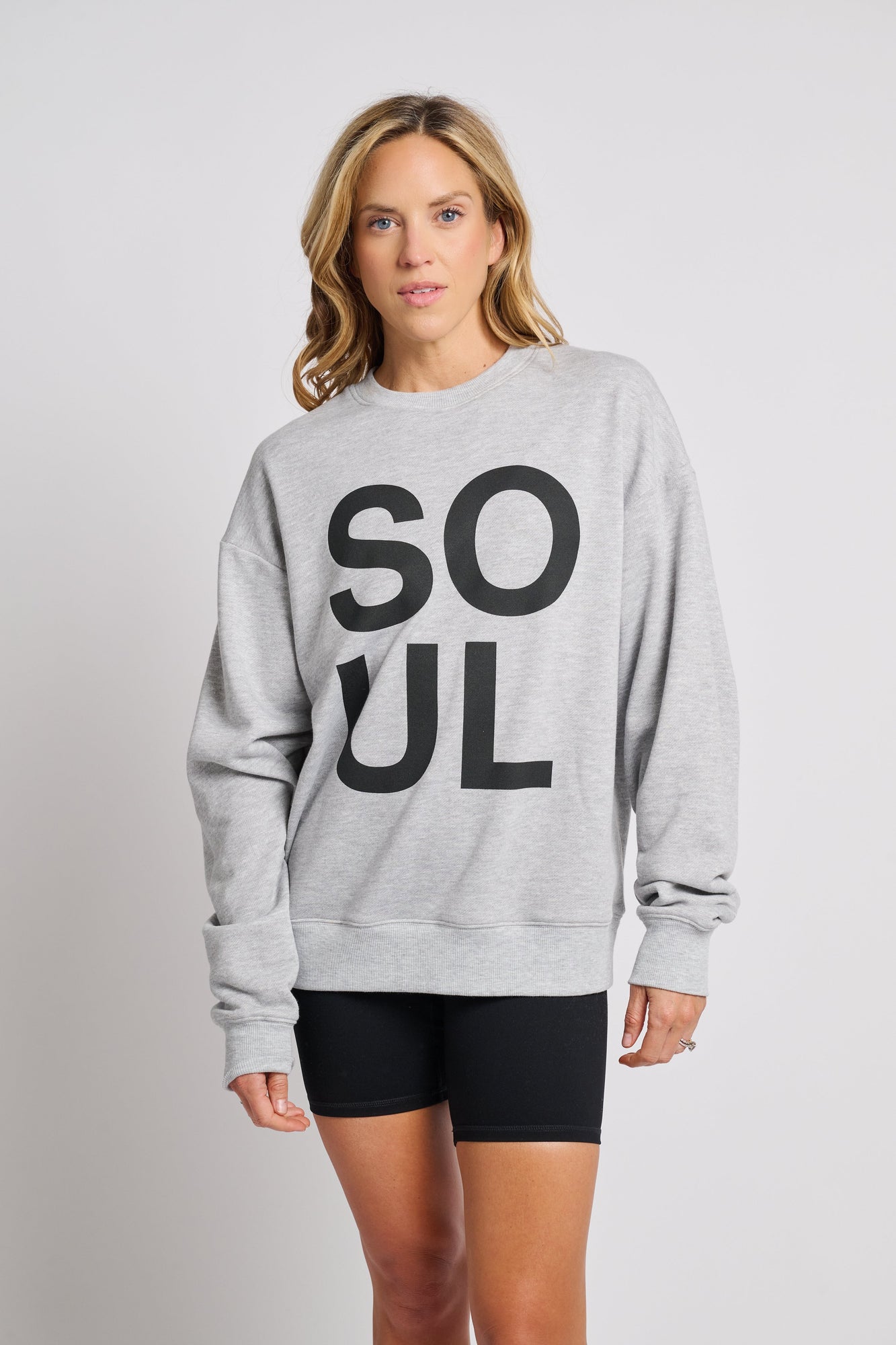 Women | Soul By SoulCycle | Sam Crew Neck Soul | Heather Grey